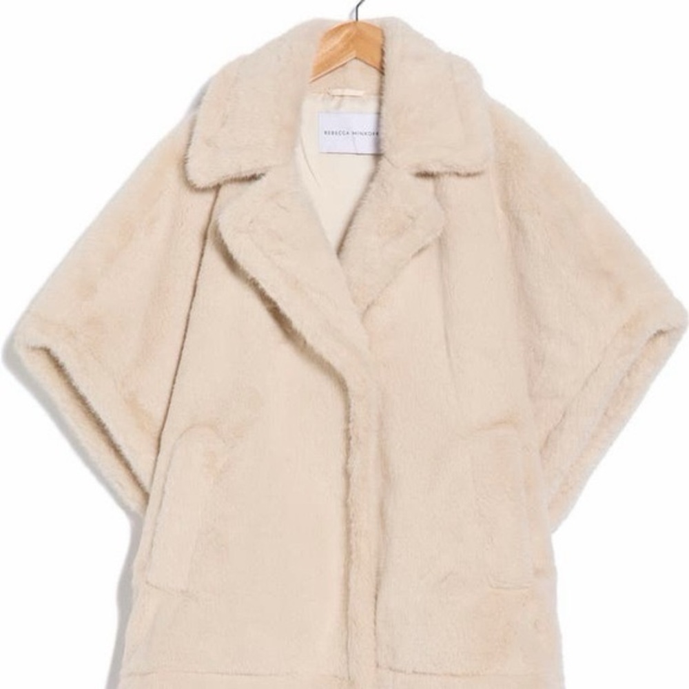 Rebecca Minkoff Fur Cape Jacket